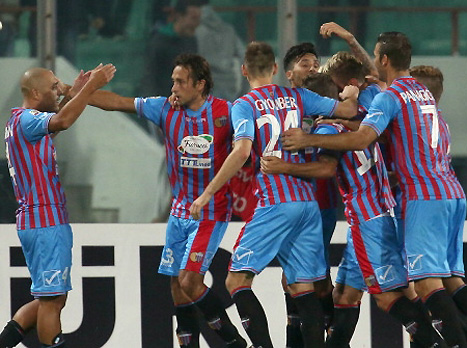 שחקני קטאניה, ניצחון נדיר (gettyimages)