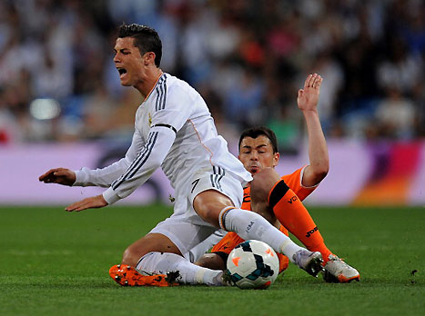 כריסטיאנו במפגש הקודם מול ולנסיה (gettyimages)