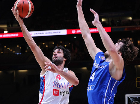 תאודוסיץ', סרביה בחצי (FIBA). צפו בתקציר