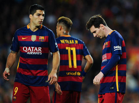 משחקים בלי סוף. מסי, סוארס וניימאר (Getty)