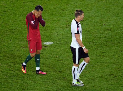 רונאלדו השאיר מאחור את ההחמצה מול אוסטריה (Getty)