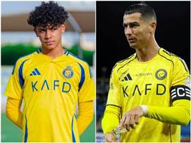 "אשמח שיקרה". רונאלדו והבן (GETTY)