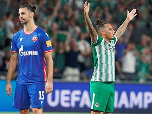 הירוקים חגגו את הניצחון (צילום: אלן שיבר)