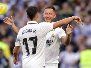 הזאר, עם דקות ראשונות בליגה מאז ספטמבר, התכבד בבישול (Gonzalo Arroyo Moreno/Getty Images)