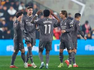 שחקני ריאל חוגגים (GETTY)