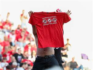 ואווירת המחאה נגד המשטרה (צילום: דני מרון)