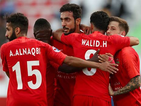 כמעט דאבליסטית. שחקני אל אהלי חוגגים (getty)