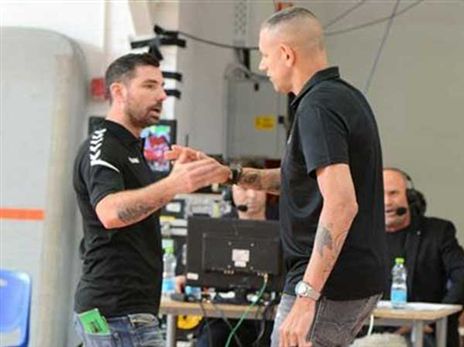 מימון ומתתיה. הסדרה תסתיים מחר? (צילום: גבי אלאלוף, איגוד הכדוריד)