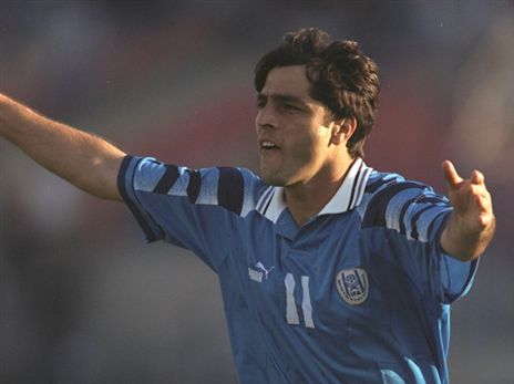 אלי אוחנה. גם בנבחרת ידע לחגוג בטדי (GETTY)