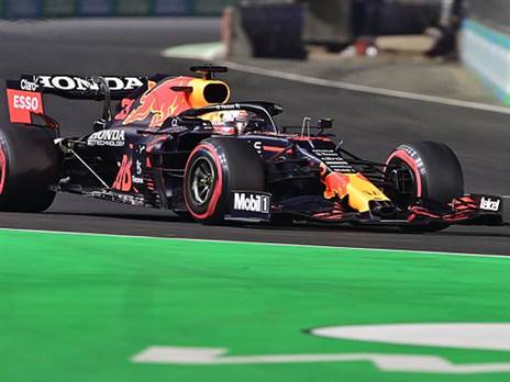 רכבו של מקס ורסטאפן. הכל פתוח בערב הסעודית (Getty)