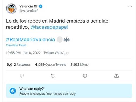 העקיצה של ולנסיה (טוויטר)