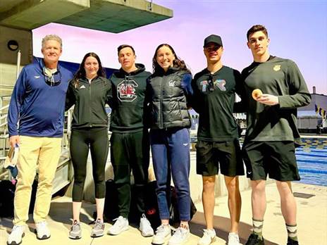 הישראלים המשתתפים בתחרות בסן אנטוניו ודיוויד מארש. תוצאות נאות (באדיבות איגוד השחייה)