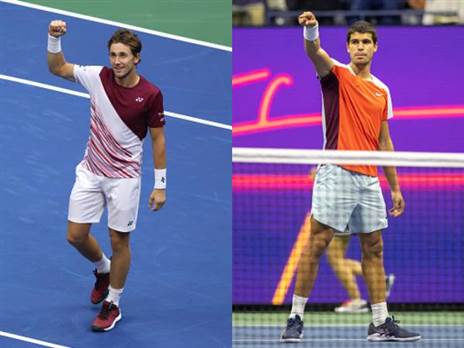 קרב בין הטניסאים העולים (getty)