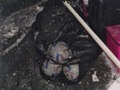 המשטרה חוקרת את האירוע (צילום: הפועל ת"א)