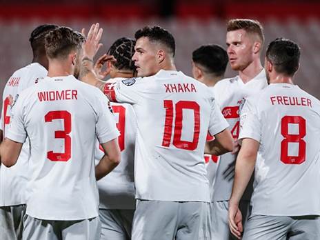 נבחרת שווייץ. ממתינה לנבחרת ישראל משוכה גבוהה מאוד (GETTY)