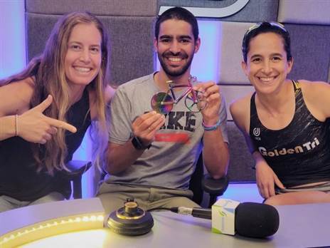 ענבר זהבי, דוד פלד ונעה כפרי בפודקאסט של שוונג | צילום: גיא דר