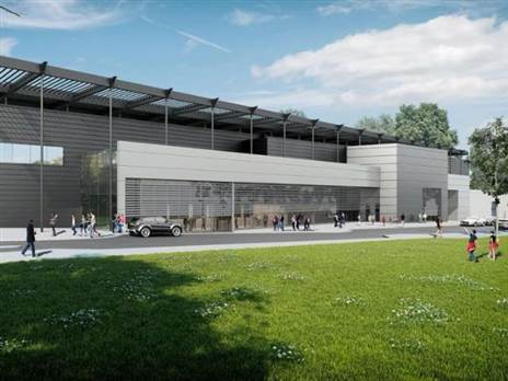 הדמייה של הכניסה ליציע המערבי (GAB אדריכלים)