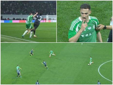 ההתקפה הירוקה במהלכה חזיזה ביצע את העבירה ללא הכדור