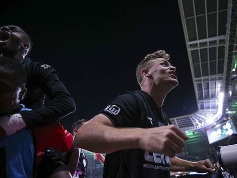 “חותמת על העונה“. נוי חוגג את ה-1:5 בדרבי (צילום: מאור אלקסלסי)