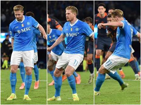 רגע הפציעה של קווין דה בריינה. בנאפולי מודאגים (GETTY)