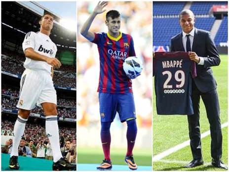 ניימאר, רונאלדו ואמבפה. מככבים בדירוג (GETTY)