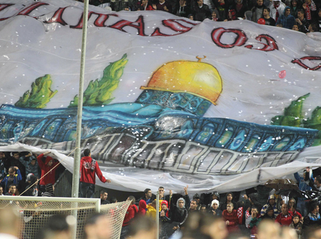 אבטחה גדולה בשבת. אוהדי סכנין (אלן שיבר)