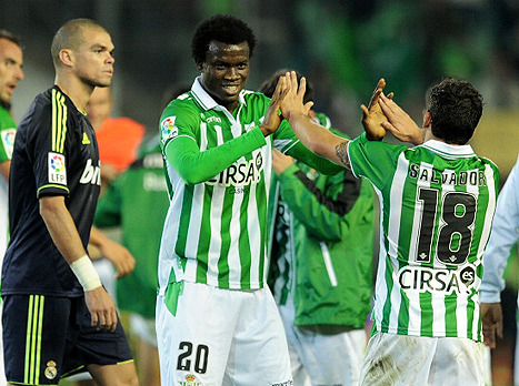 גם ריאל נכנעה להם. נוסא איגייבור ובטיס חוגגים (gettyimages)