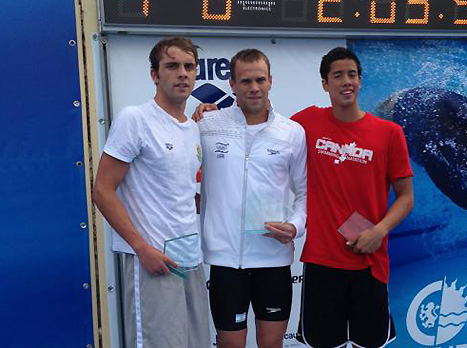 ניצחון ראשון בדרך לאליפות העולם. נבו (גיל וינר, איגוד השחייה)