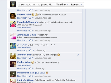 גם הפעם המודיעין של המצרים אכזב אותם... (מתוך עמוד הפייסבוק של מכבי חיפה)