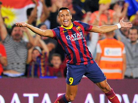 אלכסיס סאנצ'ס, הבקיע את השער ה-3,000 לרשת ריאל (gettyimages)