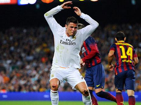 ככה כריסטיאנו נראה בקלאסיקו. תודה לספ (gettyimages)