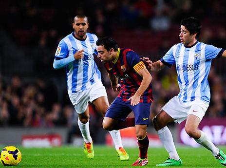 צ'אבי, לא פשוט מול מלאגה (gettyimages)