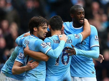 ימשיכו לדרוס את יונייטד? שחקני סיטי (gettyimages)