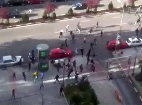 תגרת הרחוב במדריד. אירוע מכוער