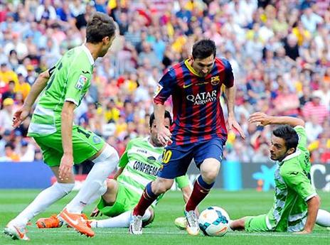 מסי עוד מתחרה על תואר מלך השערים (gettyimages)