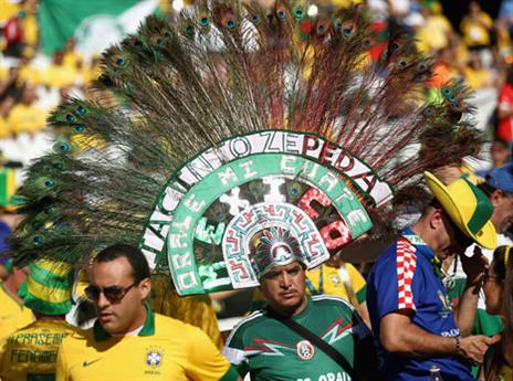 אוהדי מקסיקו כבר כבשו את ברזיל (gettyimages)