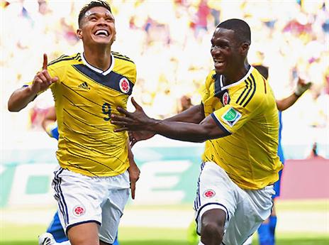 שותפים למבול השערים. שחקני קולומביה (gettyimages)