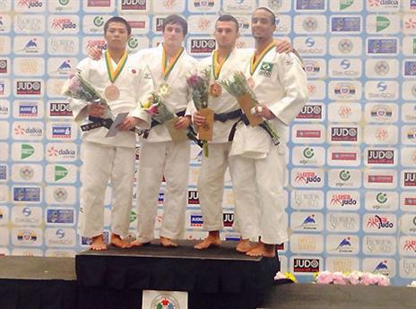 שמאילוב על הפודיום (צילום: איגוד הג'ודו)