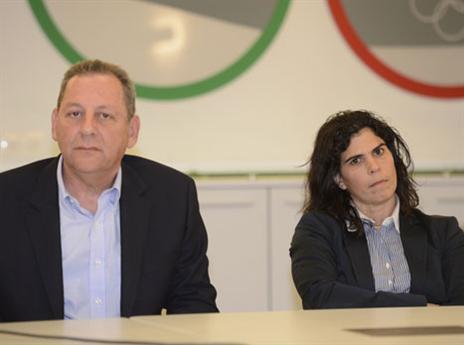 גם הם הגיעו לקבלת הפנים. יעל ארד ויגאל כרמי