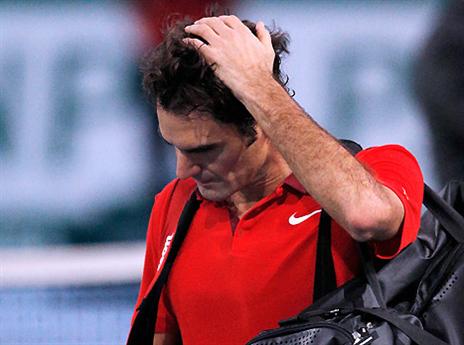 פדרר, לא הצליח להתמודד עם ההגשות של יריבו (GETTYIMAGES)