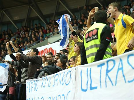 הגיעו עד קרואטיה. אוהדי מכבי (gettyimages)