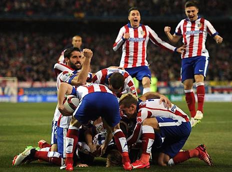 אחרי 40 שניות. אתלטיקו כבר חגגה (GETTYIMAGES)