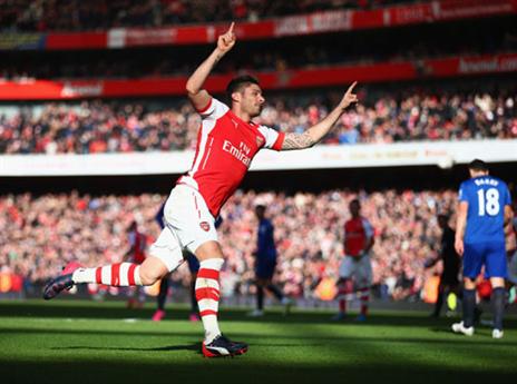 ז'ירו חזר לכבוש לארסנל (gettyimages)