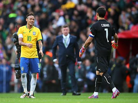 ניימאר ובראבו, דרבי ברצלונאי (gettyimages)