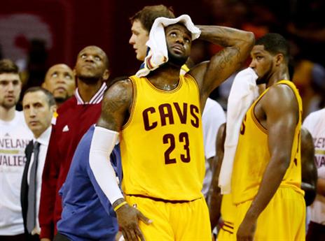 לברון. "העייפות השפיעה" (getty)