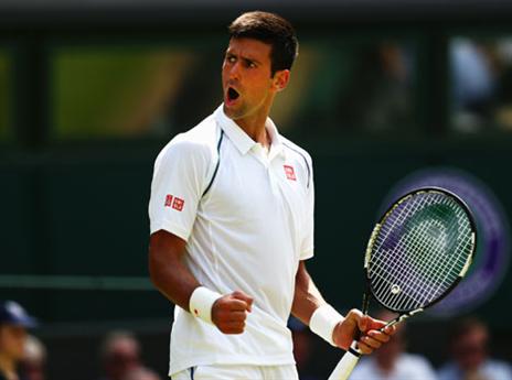 ג'וקוביץ' מתרגש גם בסיבוב השני (GETTYIMAGES)