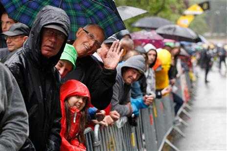 הגיעו למרות הגשם (GETTYIMAGES)