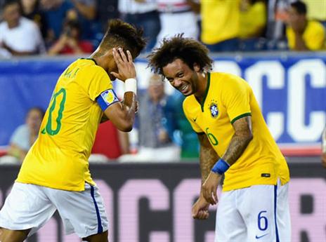 ניימאר ומרסלו חוגגים (gettyimages)