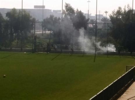 עשן בסמוך לאימון נתניה