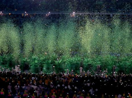 המגמה הירוקה שלטה בטקס (GETTY)